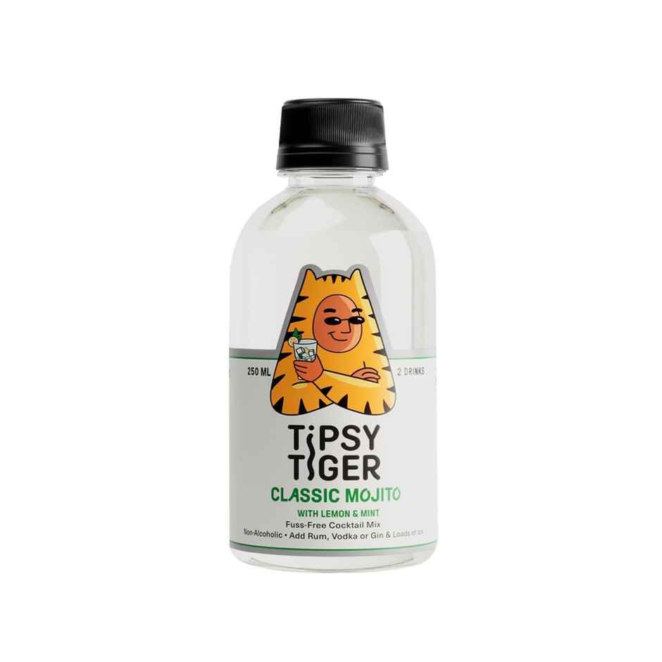 Tipsy Tiger Mojito Mocktail Cocktail Mix With Lemon & Mint