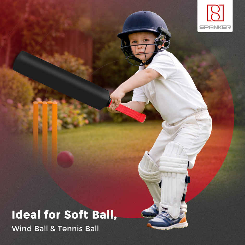 Spanker Sports Plastic Scoop Cricket Bat for Kids, Lightweight Soft Ball Practice Bat