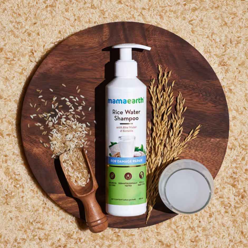 Mamaearth Rice Water Shampoo With Rice Water And Keratin