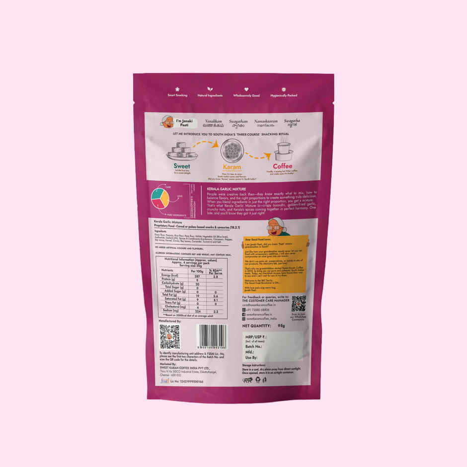 Sweet Karam Coffee Kerala Garlic Mixture - No Palm Oil