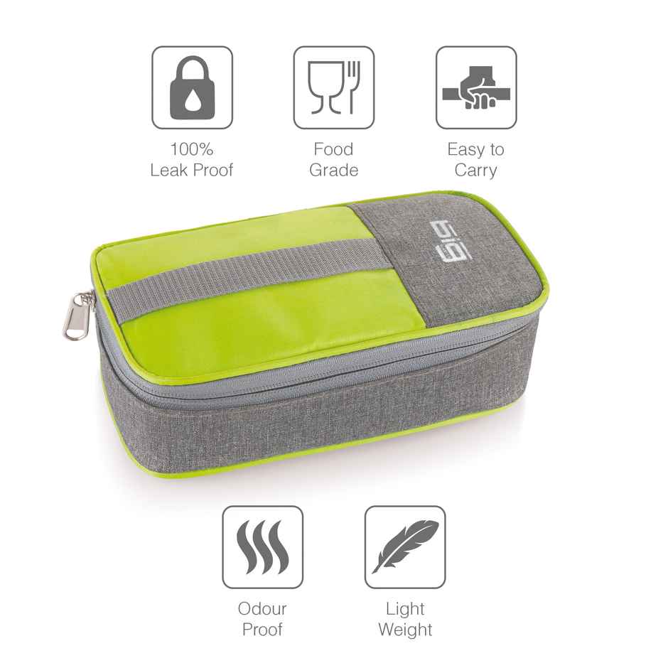 Big Inox Bento Stainless Steel Container Green