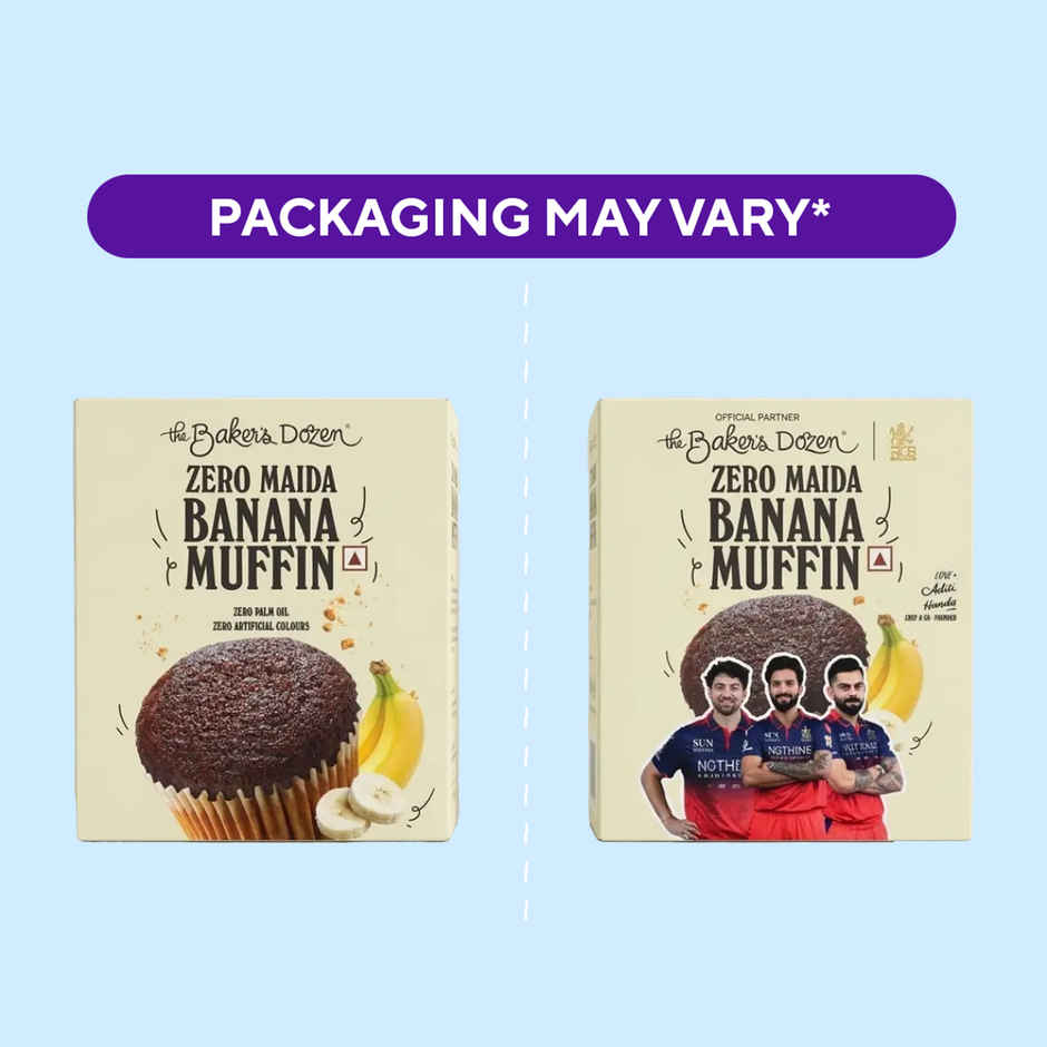 The Baker's Dozen Banana Muffin Zero Maida | Fruit Cake | Bakery Delight