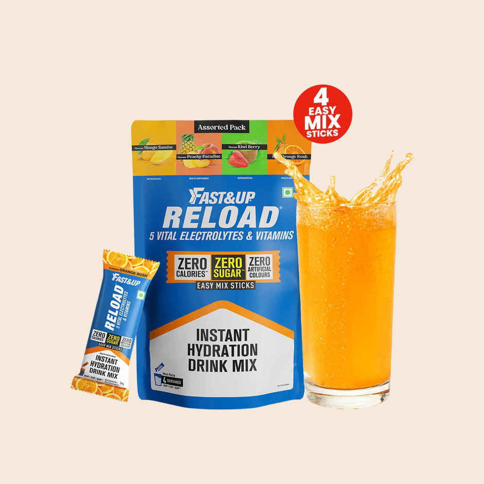 Fast&Up Reload Zero Sugar Instant Hydration Sticks With 5 Essential Electrolytes | Assorted
