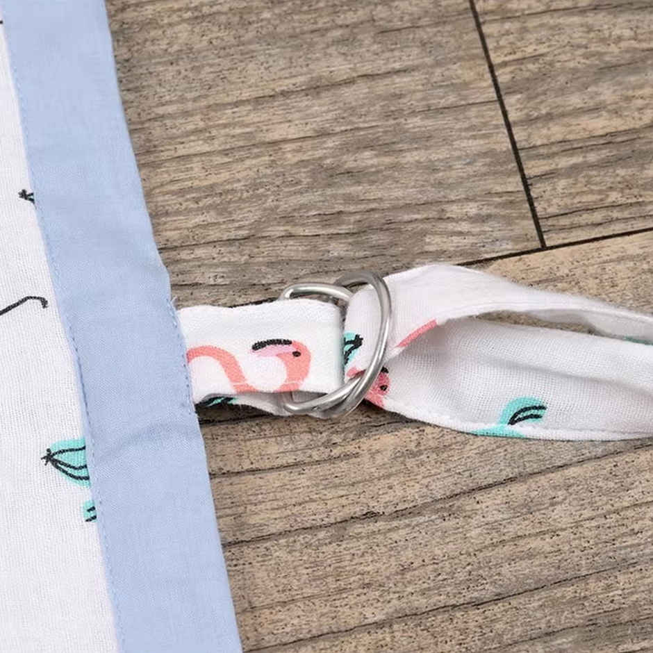 Moms Home Organic Cotton Muslin Nursing Cover For Breastfeeding Feeding Apron | Flamingo