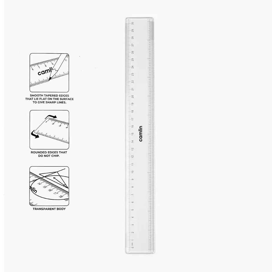 Camlin Exam Broad Plastic Scale Of 30 Cm
