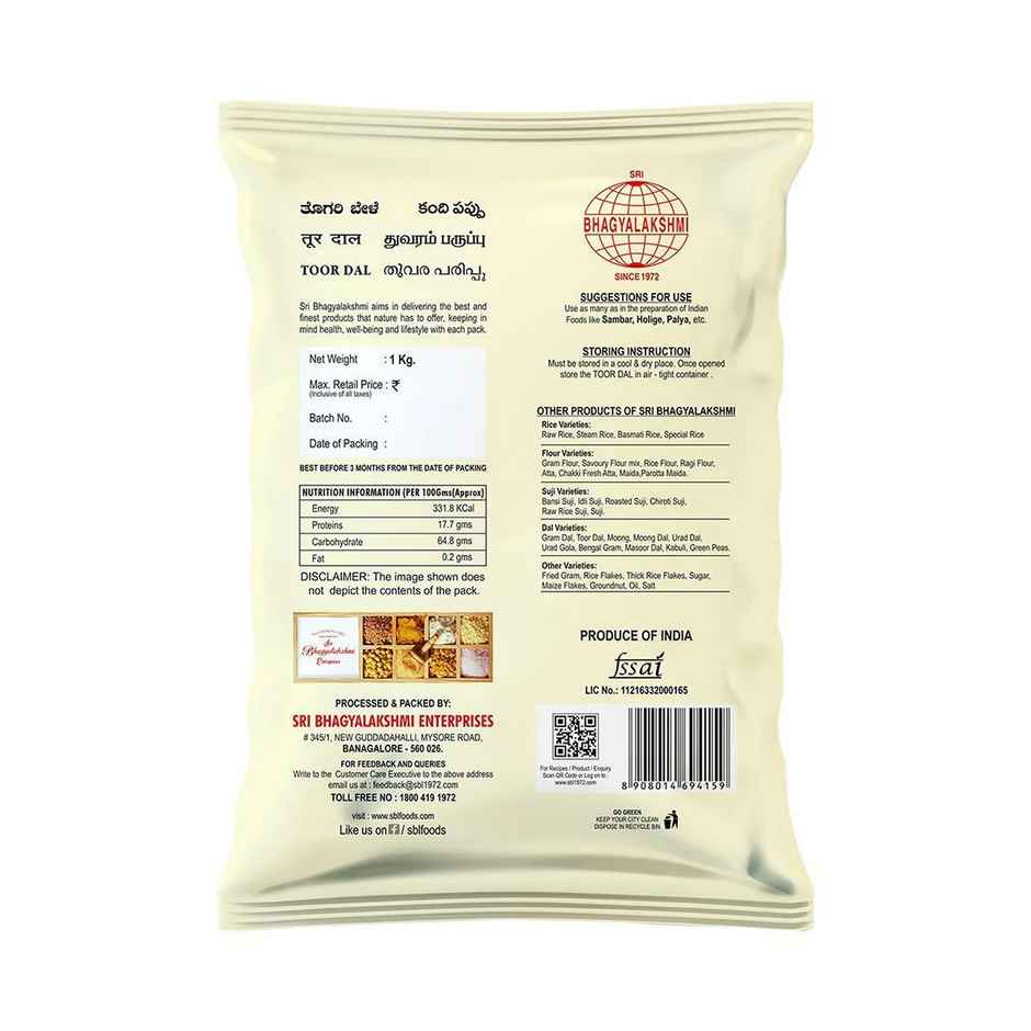 Sri Bhagyalakshmi Toor Dal