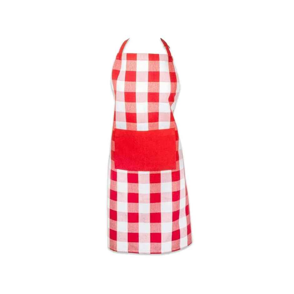 Lushomes Cooking Apron - Red Checks | 70 x 80 cm