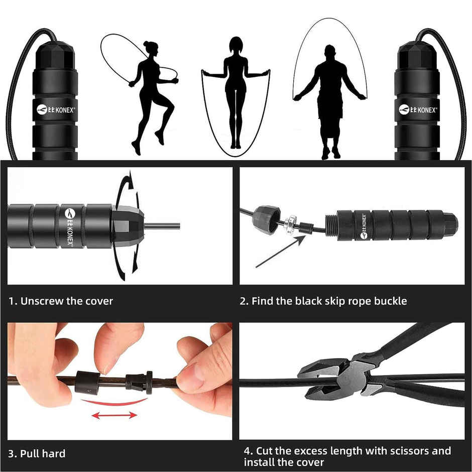 Konex Skipping Rope 826 (Colour May Vary)