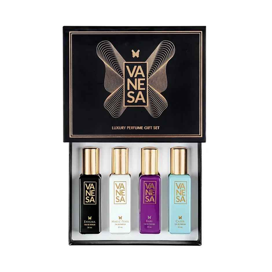 Vanesa Luxury Perfume Gift Set | 20 ml X 4 Set Eau De Parfum - 80 ml For Women