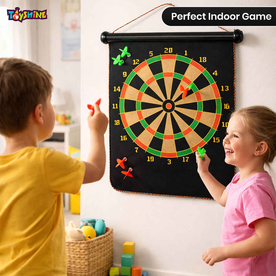 Toyshine Magnetic Power Double Faced Dart Game - 12 Inches (4 - 10 Years)