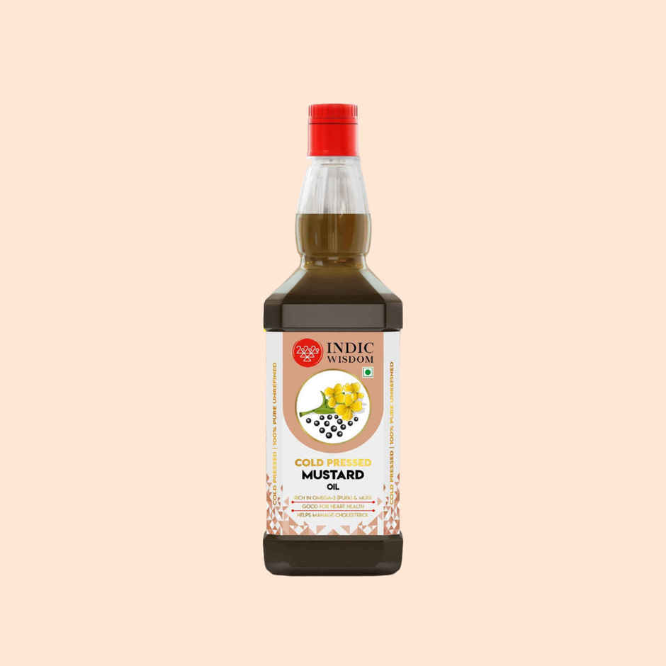 Indic Wisdom Cold Pressed Mustard Oil | Pure & Unrefined Sarson Oil