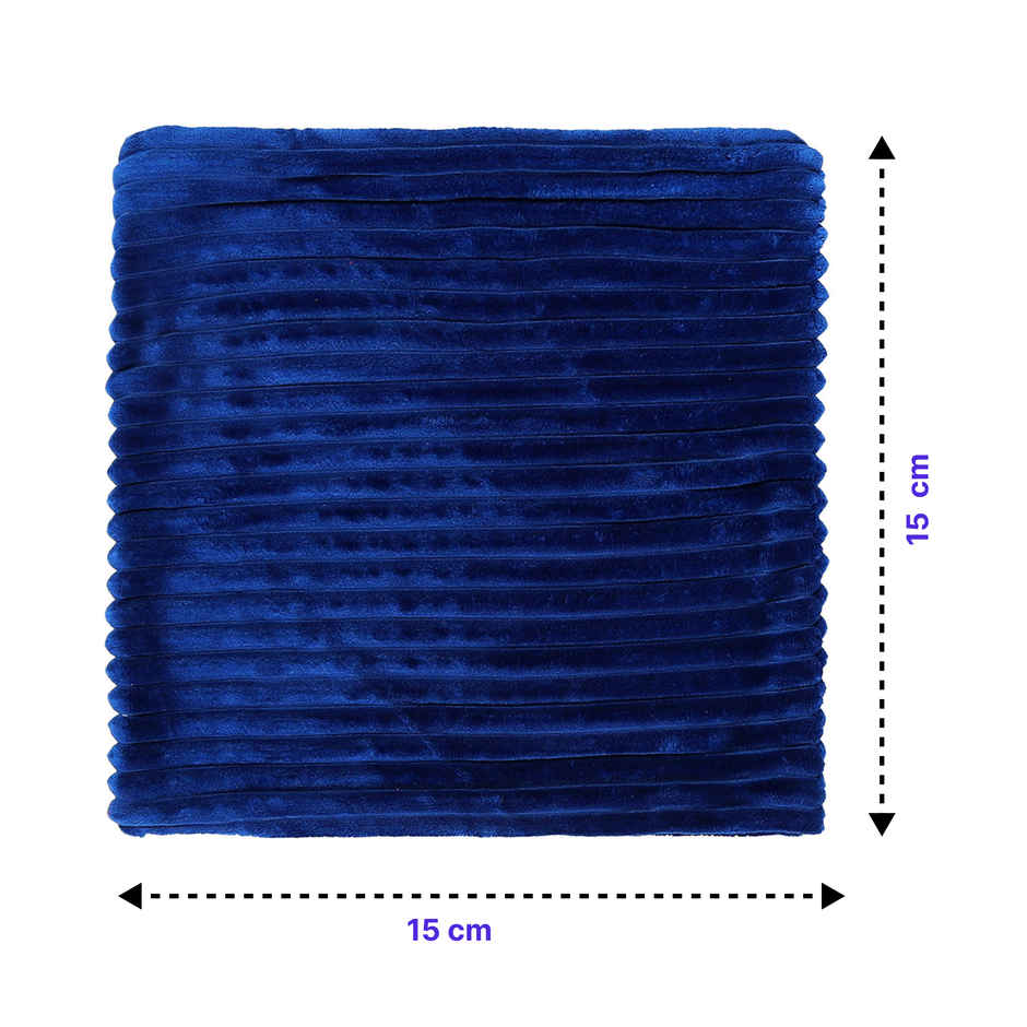 Status Ribbed Cushion Cover Set Of 2 40 Cm x 40 Cm - Blue