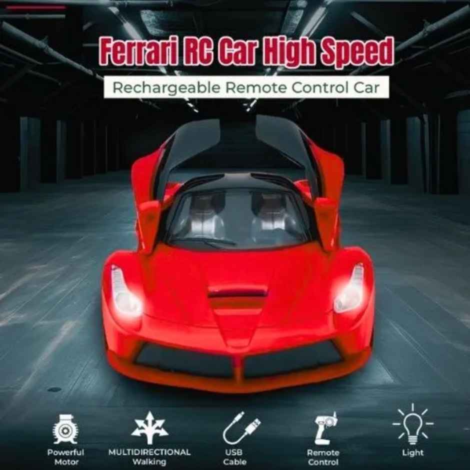 Fablue Openable Doors Remote Control Car For Kids - Speed Racing Car Toy - Assorted Colour & Design