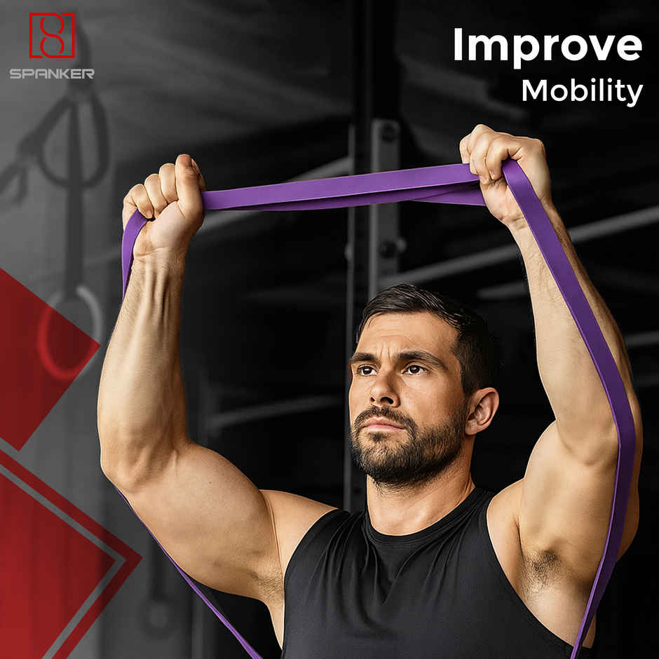 Spanker Sports 32mm Resistance Elastic Band for Fitness, Yoga & Strength Training