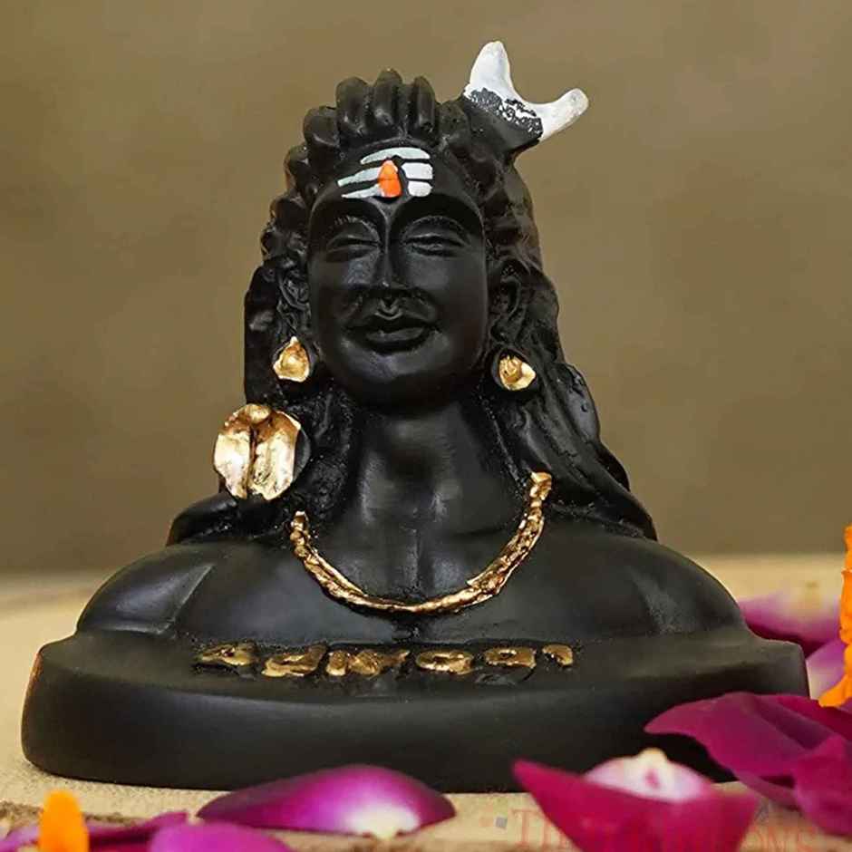 Tied Ribbons Small Adiyogi Statue Shiva Idol Showpiece | 7 cm