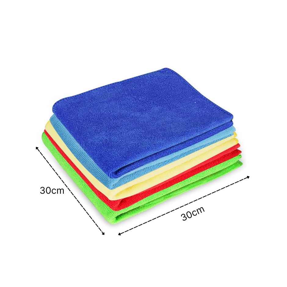 Swachh Touch Microfiber Cleaning Cloths | Multipurpose Use | 5 pcs - 30x30 cm - 300 GSM
