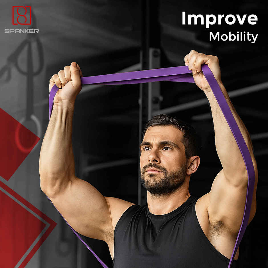 Spanker Sports 45mm Natural Rubber Resistance Band for Fitness, Yoga & Strength Training