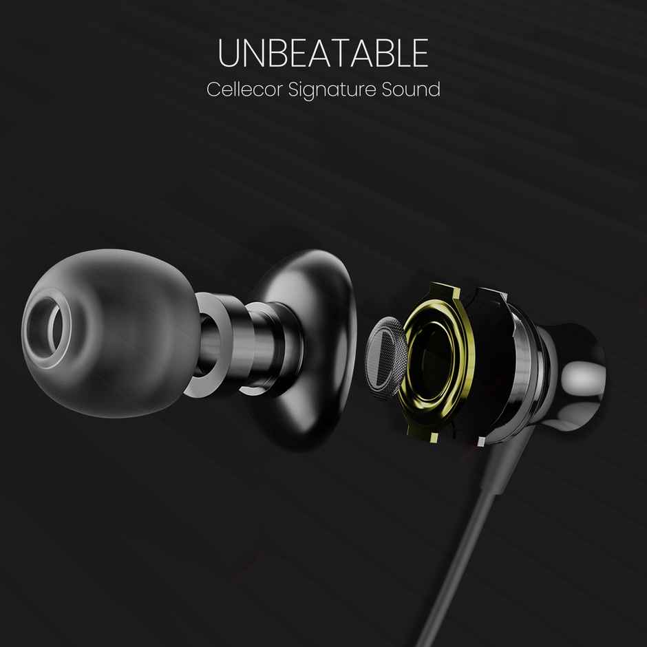 Cellecor Bs - 6 Wireless Waterproof Bluetooth Earphone Neckband With Upto 90 Hours Playtime - Black