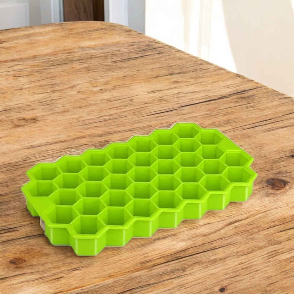 Honeycomb Shape 37 Grid Flexible Silicone Ice Cube  Tray Combo