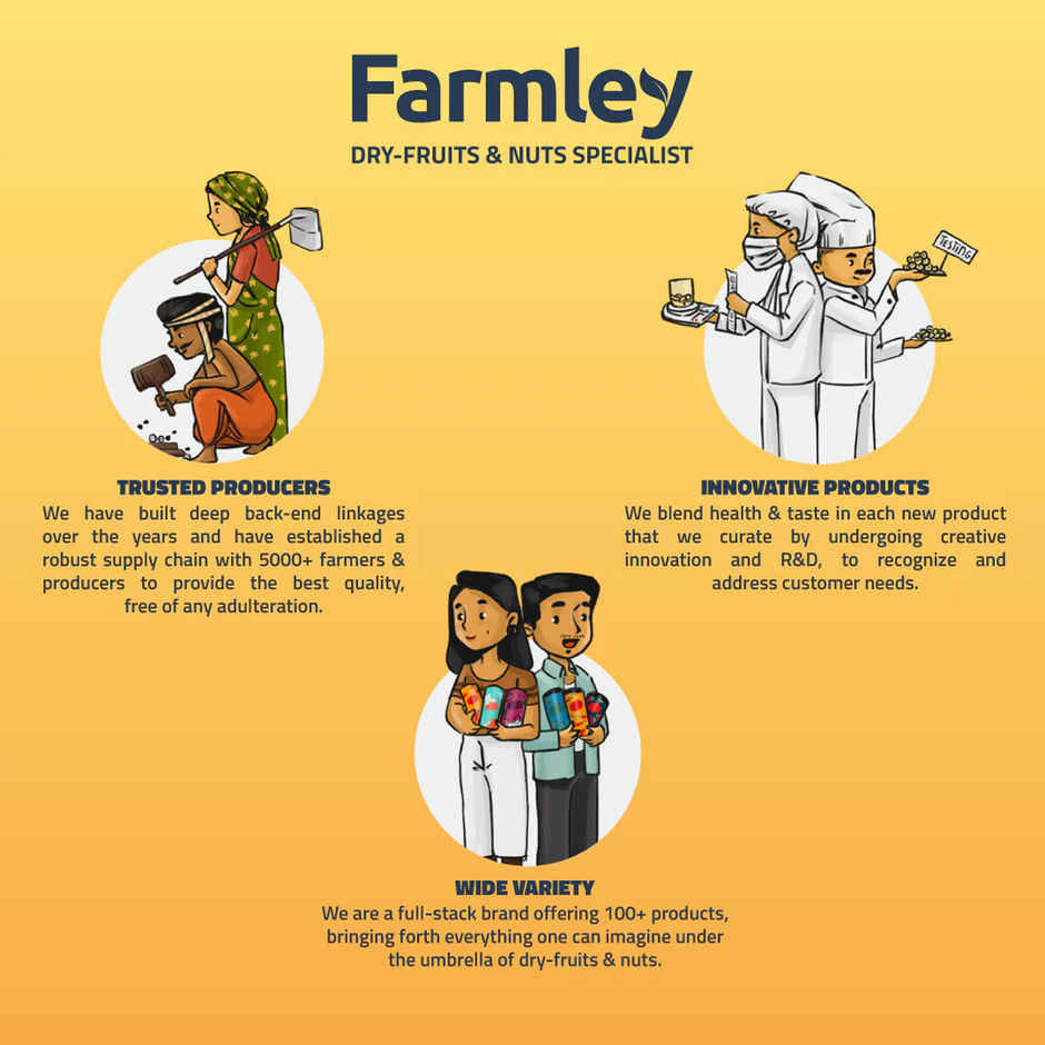 Farmley Trail Mix Dry Fruit- Almonds, Cashews, Cranberries, Blueberries, Blackcurrant & More