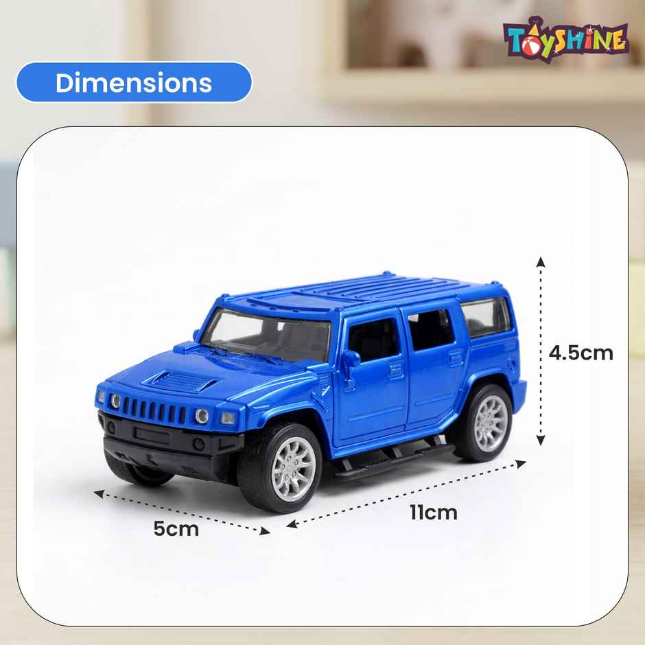 Toyshine 1:32 Scale Die Cast Racing H2 Model Vehicle Toy Car With Pull Back Function | Assorted