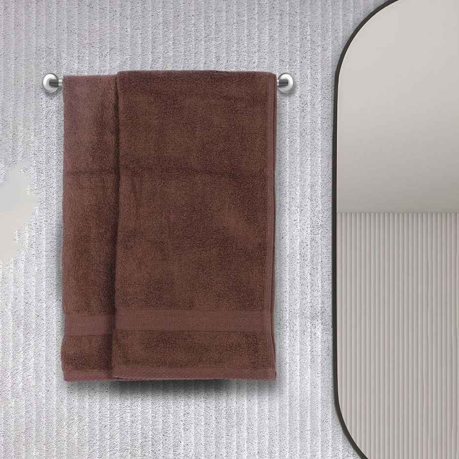 Bianca Hand Towel | 40 x 60 cm | 200 GSM | Chocolate Color | Pack of 2