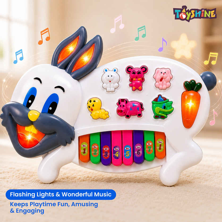 Toyshine Rabbits Musical Piano Musical Toy (Multicolor)