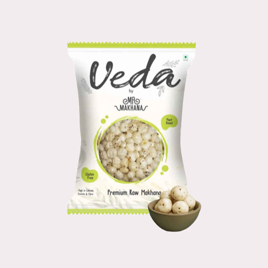 Mr Makhana Veda Premium Plain & Raw Flower Makhana & Phocnut: Plant Base, Gluten Free, High In Calcium
