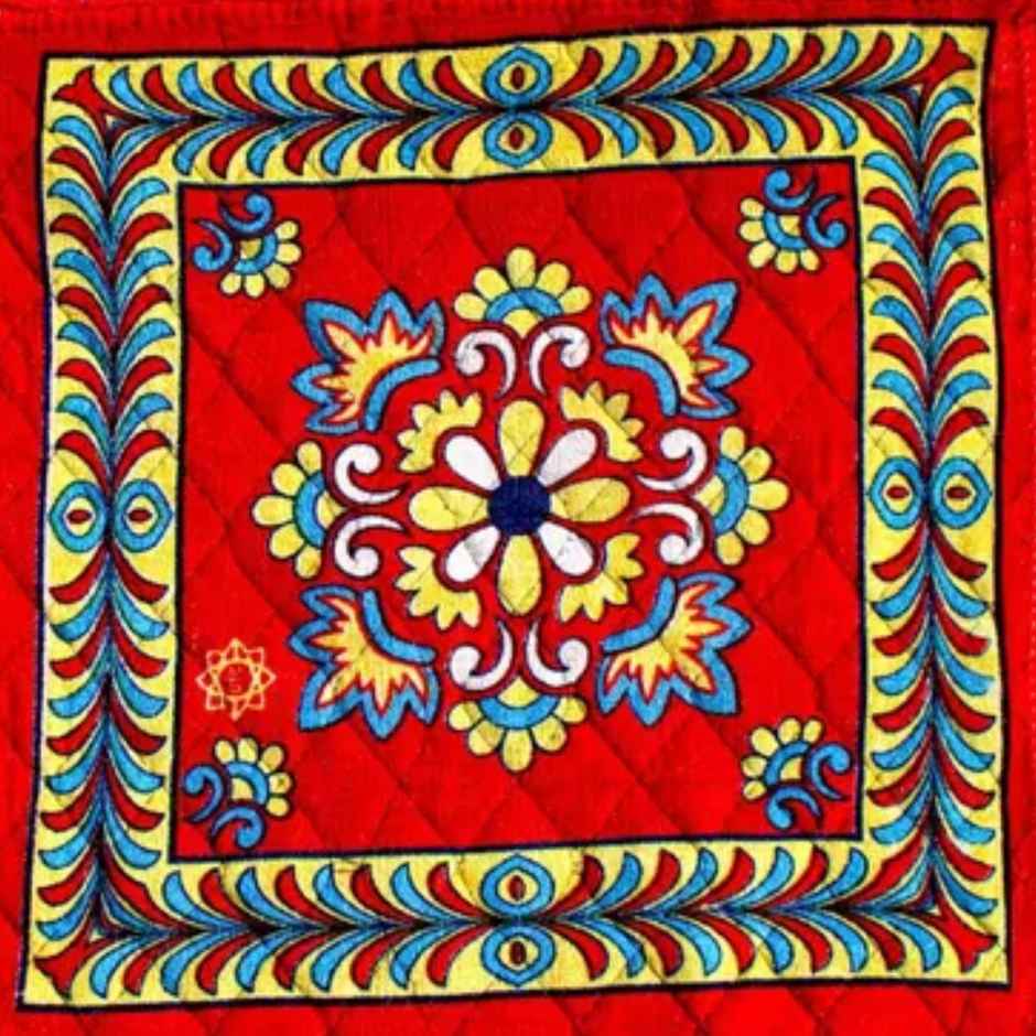 Divine Vibes Divine Art Pooja Asaan - 24x24 Inch