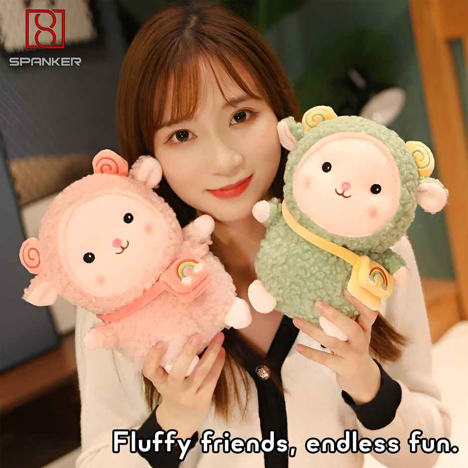 Spanker 38 Cm Sheep Plush Toy | Adorable Hugging Cushion | Green