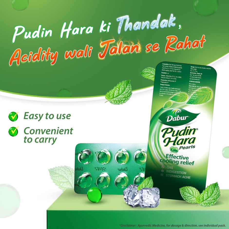 Dabur Pudin Hara Pearls Pack of 2 Strips