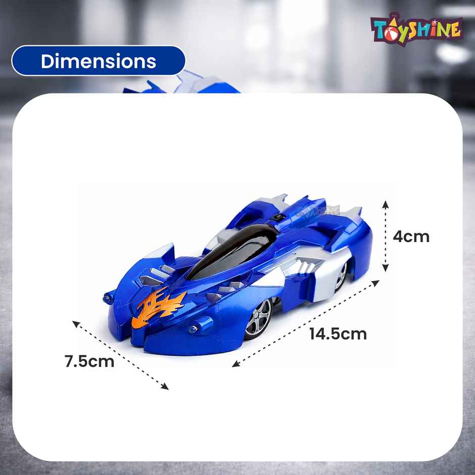 Toyshine Gravity Defying Rc Car Wall Climbing Remote Control Anti Ceiling Racing Toy - Assorted