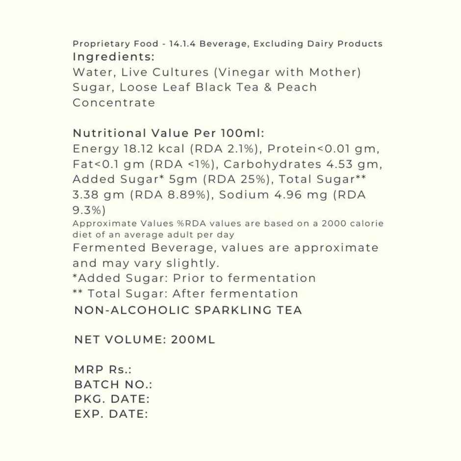 Mossant Peach Kombucha