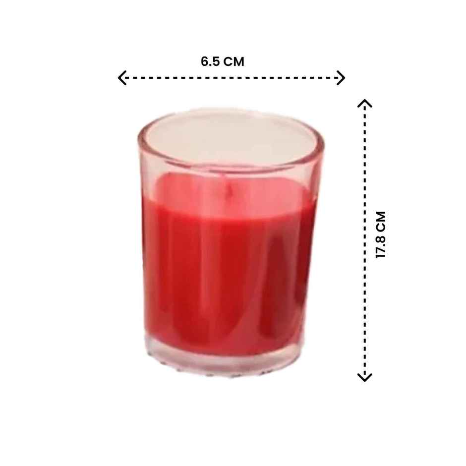 Scented Glass Votive Candles | Rose | Pack of 3 | Samsidhi
