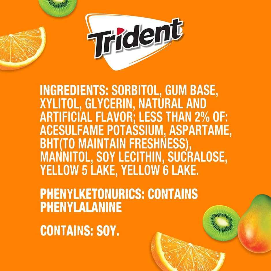 Trident Tropical Twist Sugar Free Chewing Gum