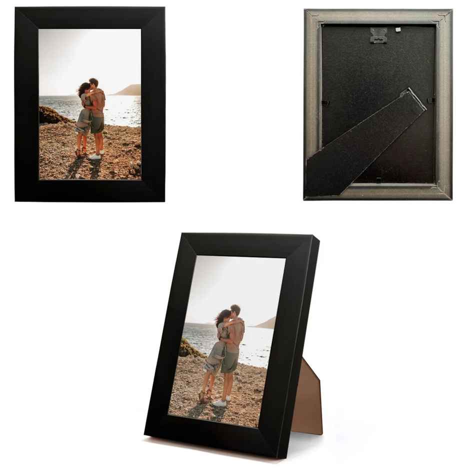 Art Street Wood Synthetic Table/Wall Photo Frame For Home Decor | Rectangular 5 x 7 Inch | Black