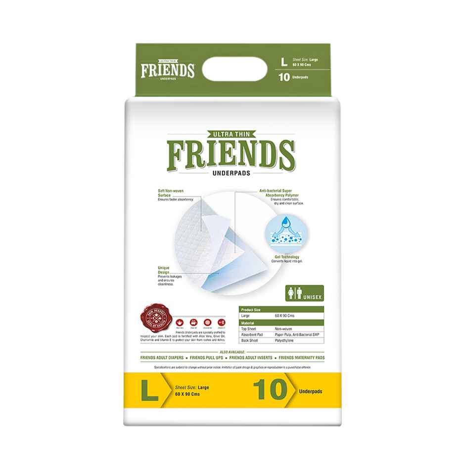 Friends Classic Disposable Underpad  Large Size 60x90 cm Combo