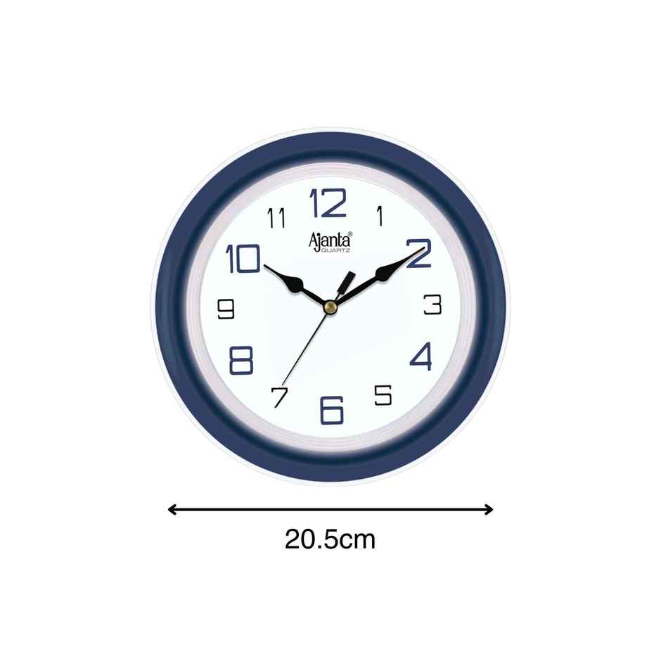 Ajanta Quartz Blue Abstract Office Clock (210 x 42 x 211mm)