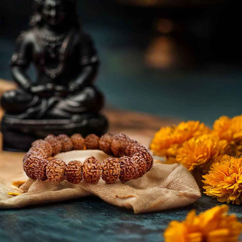Astrotalk 7 Mukhi Rudraksha Bracelet for Spiritual Wear | Pack of 1