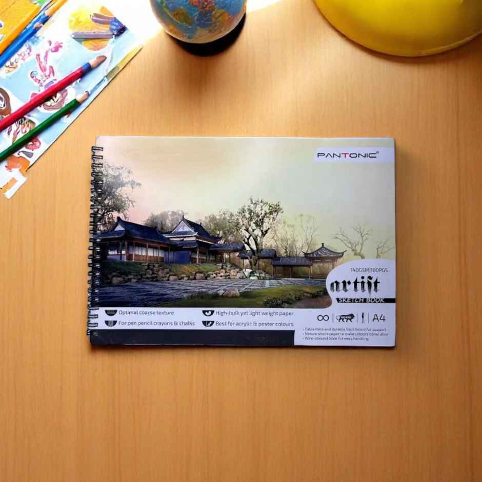 ABK A4 Sketch Pad 160 GSM | Colour May Vary | Premium Paper