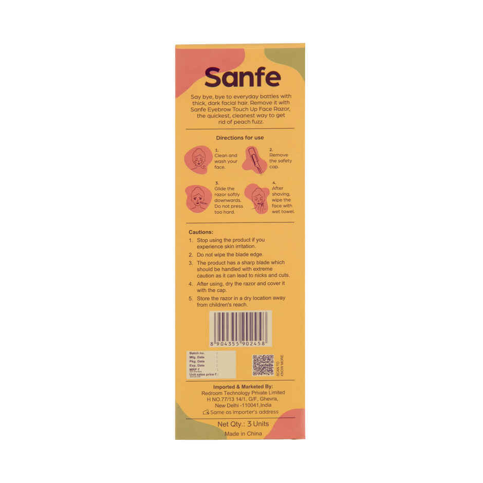 Sanfe Reusable Eyebrow Touch Up Face Razor
