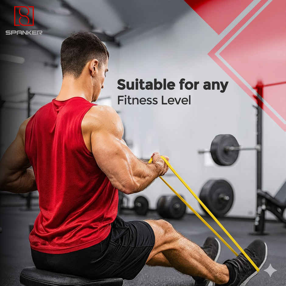 Spanker Sports 21mm Resistance Elastic Band for Fitness, Yoga & Strength Training