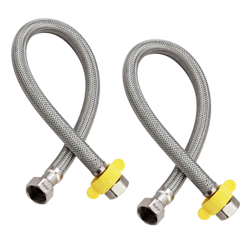 Ruhe Geyser Connection Pipe SS (24 Inches) (304 Grade) (Pack of 2)