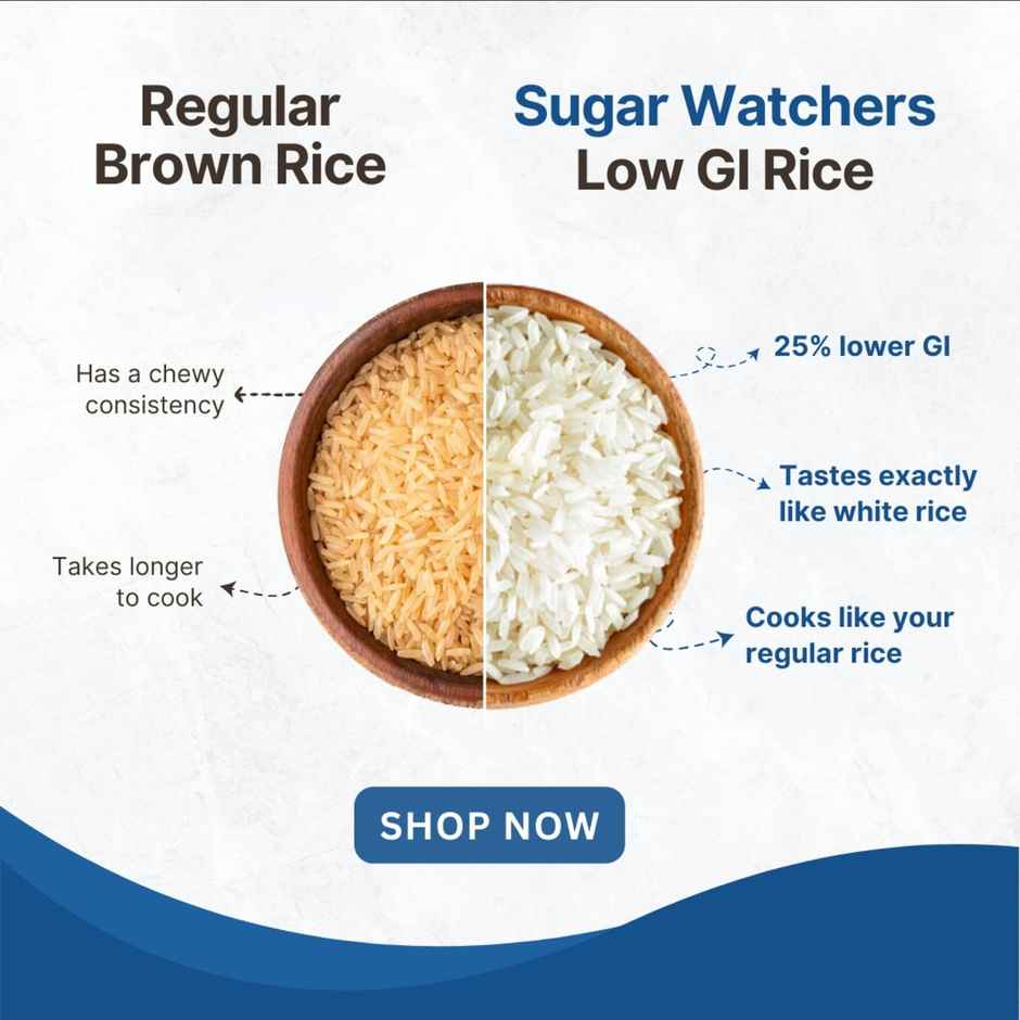 Sugar Watchers Low Gi White Rice - Diabetic Friendly Pouch