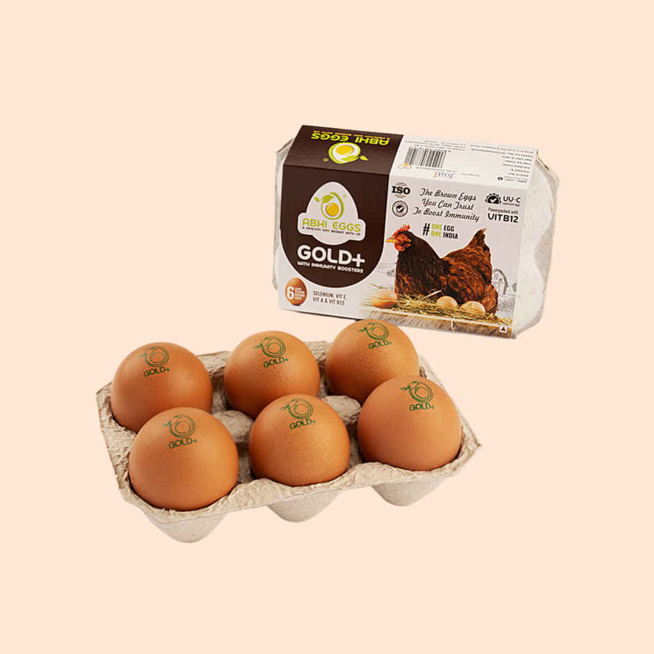 Abhi Eggs Gold + Brown Eggs With Immunity Boosters