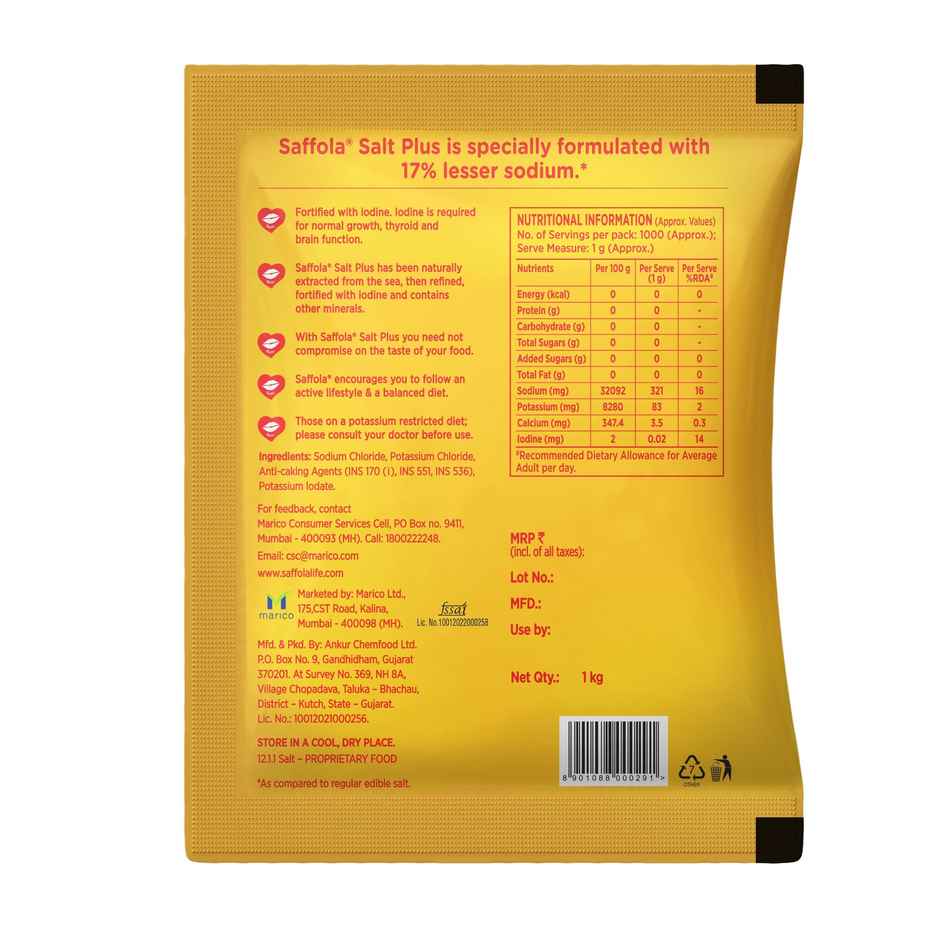 Saffola Salt Plus