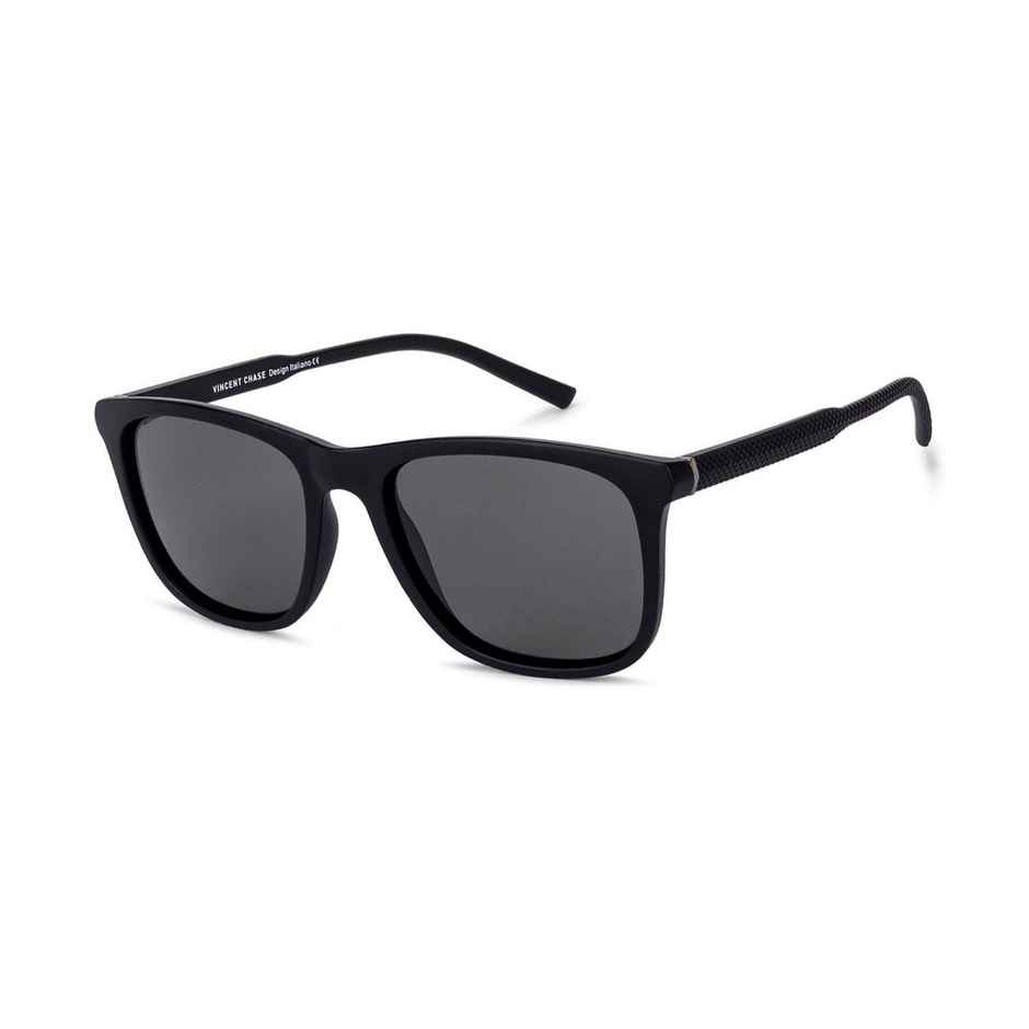 Vincent Chase By Lenskart Unisex Polycarbonate Wayfarer Sunglasses | Black - L