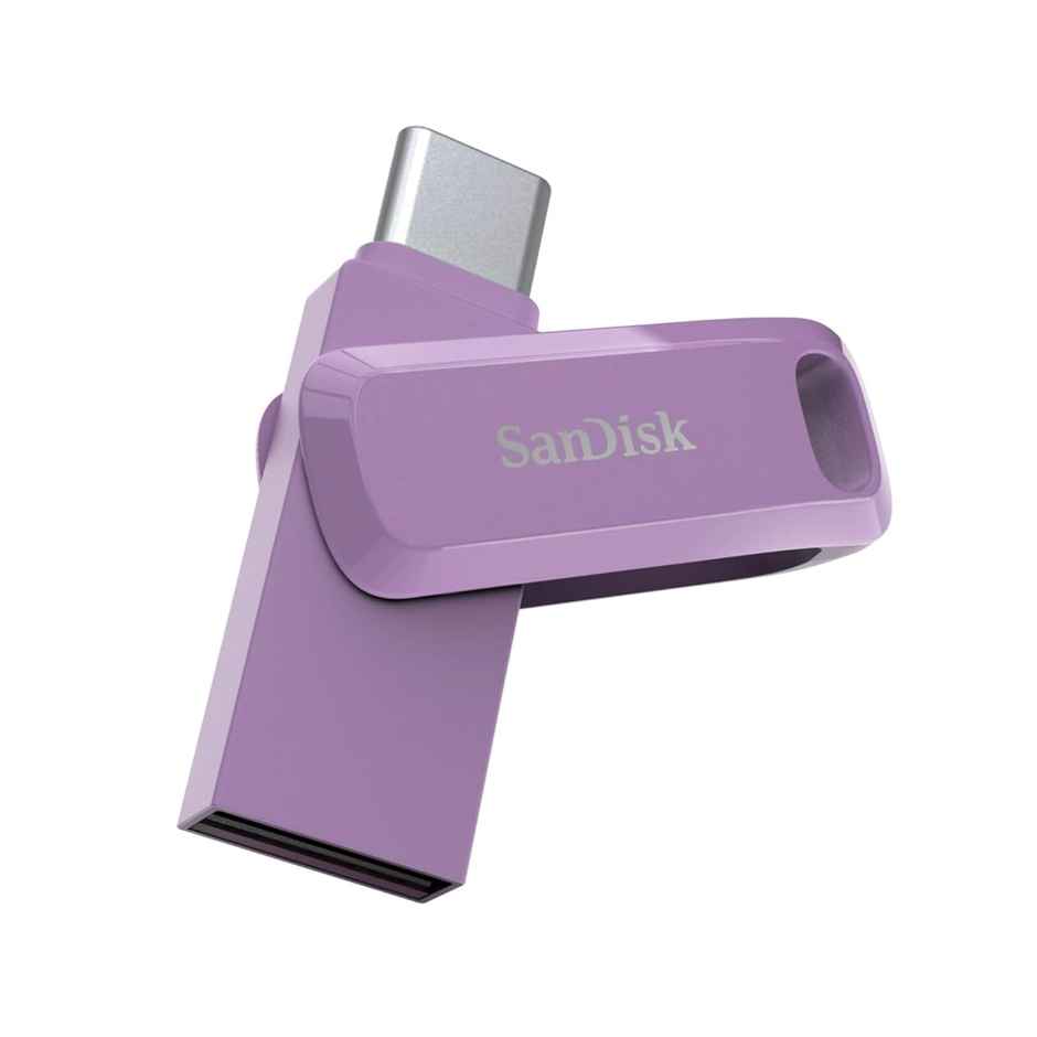 Sandisk Ultra Dual Drive Go Usb Type- C, Lavender, India, 400Mb/S 64Gb