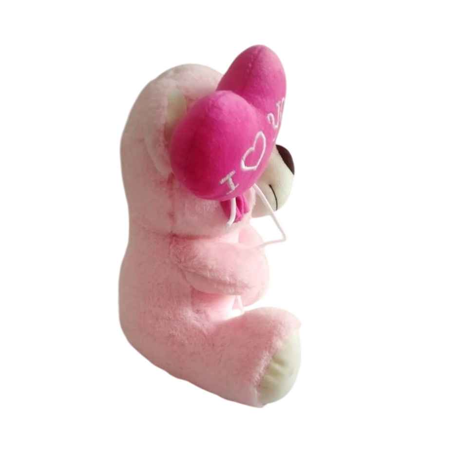Sterling Pink Teddy Bear With Heart Shape Balloon - 30 x 23.5 cm Assorted