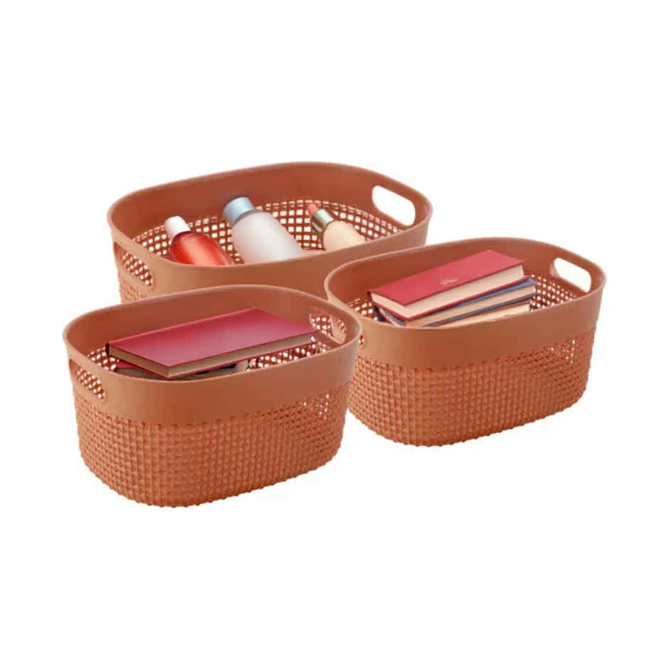 Joyo Nested Filo Basket Oval - Assorted Colours | Set Of 3 Combo